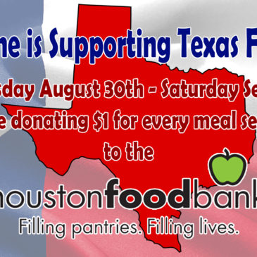 From 8/30/17 – 9/2/17 The Caroline is Donating $1 for every meal served to help support Texas Relief efforts