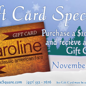 Thanksgiving Gift Card Special | November 20th – November 25th