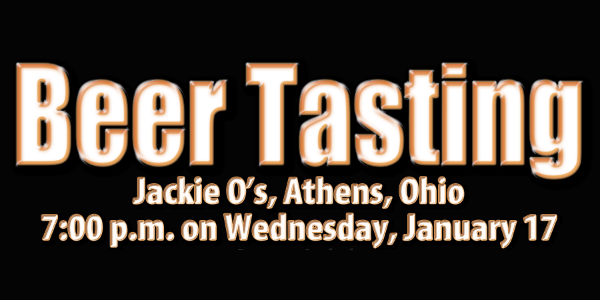 Jackie O’s Beer Tasting | 7 pm January 17th, 2018