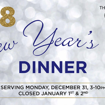 New Year’s Eve Dinner Menu | Monday, December 31st